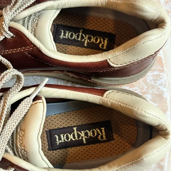 NWOT Rockport Brown and Cream Leather 9000 Prowalkers - Picture 10 of 15